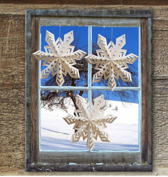 Casalanas Fensterdeko, Schneeflocke Stellar, Ø 26 cm, weiß, Art.-Nr. 3375