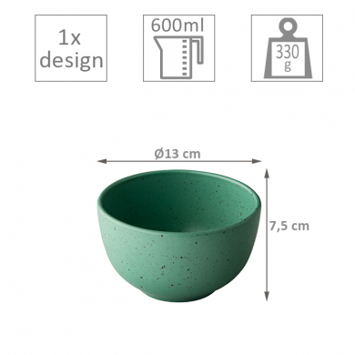 Q Authentic, Schale, Tinto Green, Ø 13 cm, Art.-Nr. QU62014