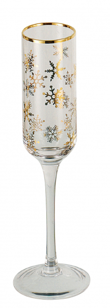 Hoff Interieur, Glassy Gold, Weihnachtliches Sektgläser Set 6 Stück, Frabe Gold, 1662