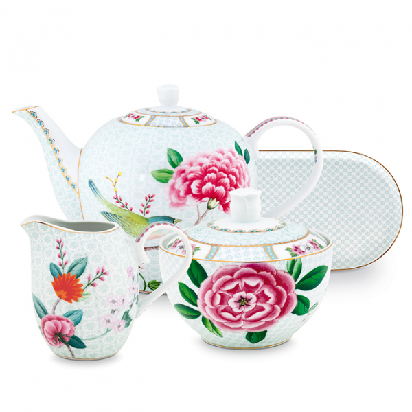 Pip Studio, Tea Set, Blushing Birds White .  | Casalanas