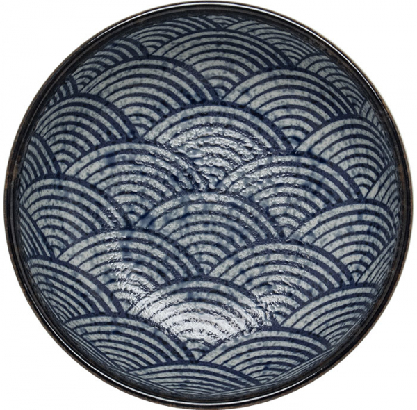 Edo Japan, Schale Wave, Blau, Ø 20x7 cm, Art.-Nr. 6041012